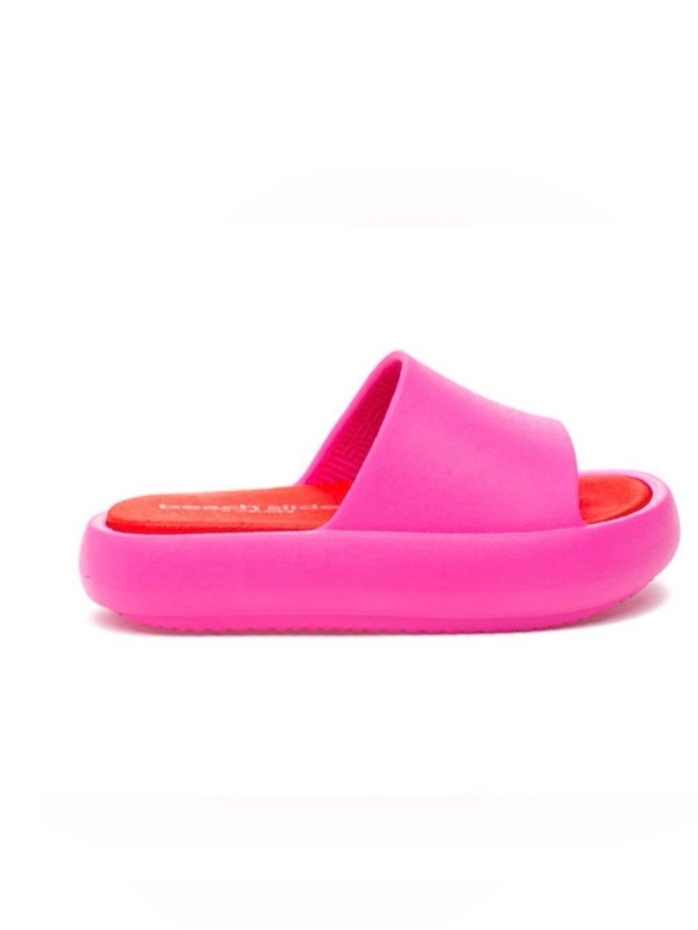 New! Beach Slides by J Slides Fuschia/Red Ava Squish 6M